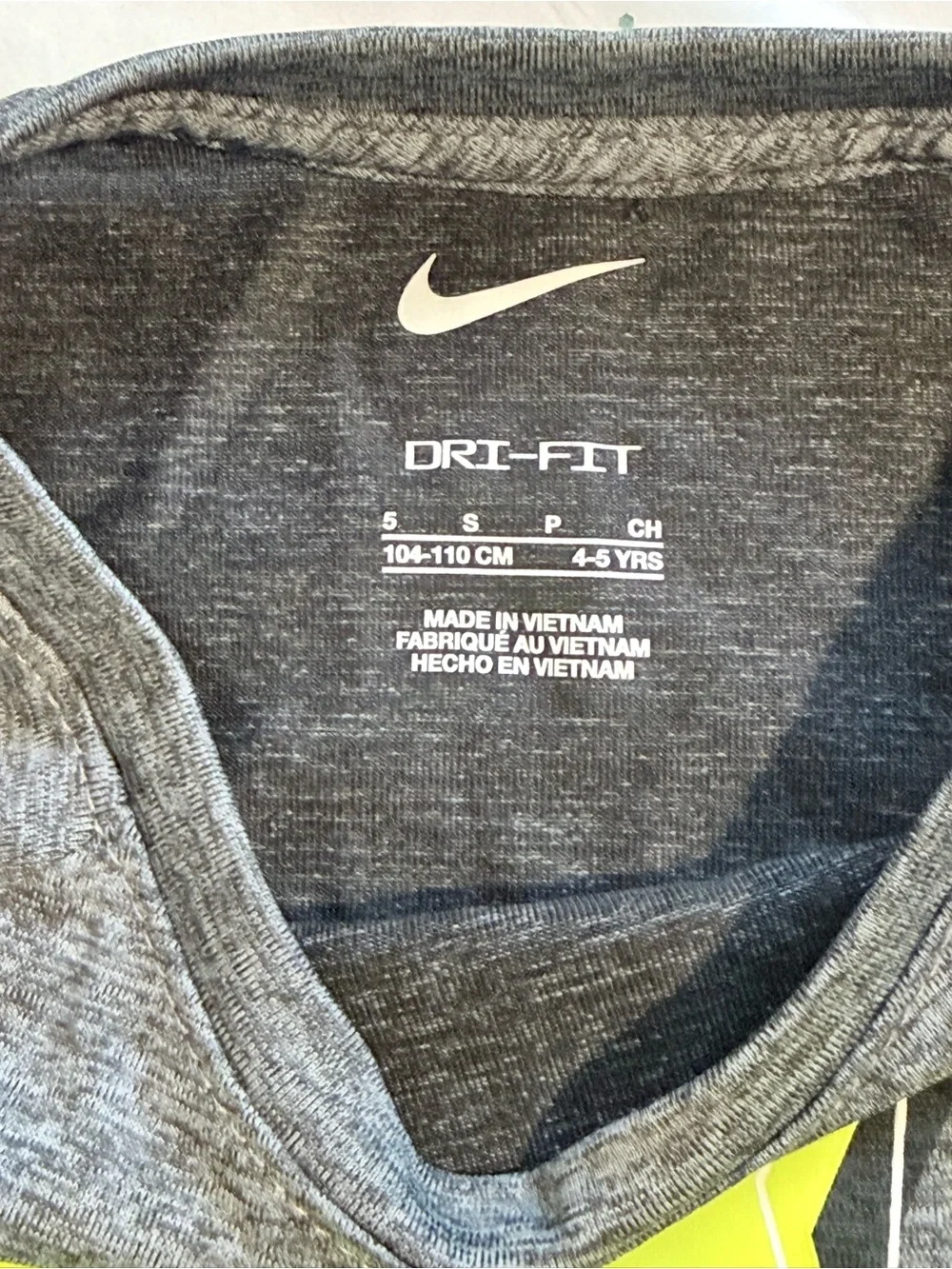 Nike Gray Heather Dri-FIT Tee with White Logo